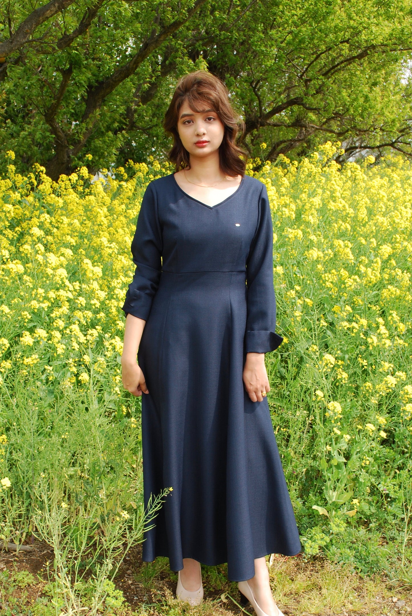 《再入荷》走れるドレス（NAVY）